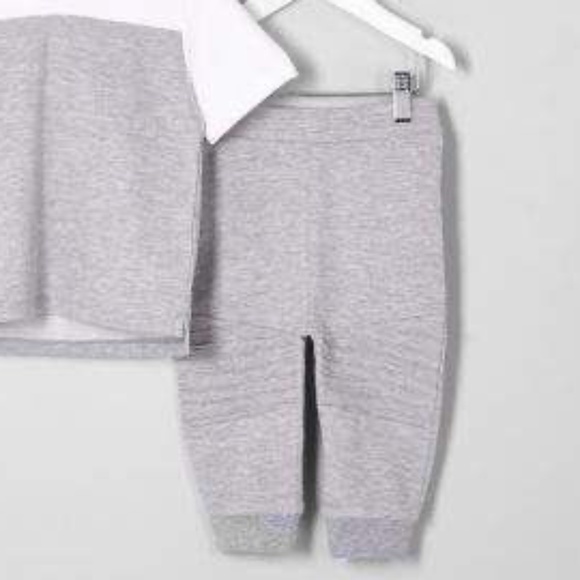 River Island Mini boys grey marl hoodie joggers outfit - Picture 3 of 3
